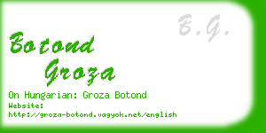 botond groza business card